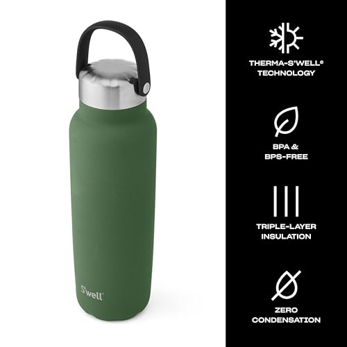 Recycled Stainless Steel Explorer with Insulated Lid and Handle (40 Ounces / Green Jasper)