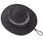 Womens Summer Mesh Boonie Sun Hat Wide Brim UV Protection Fishing Hat (Large / Deep Grey)