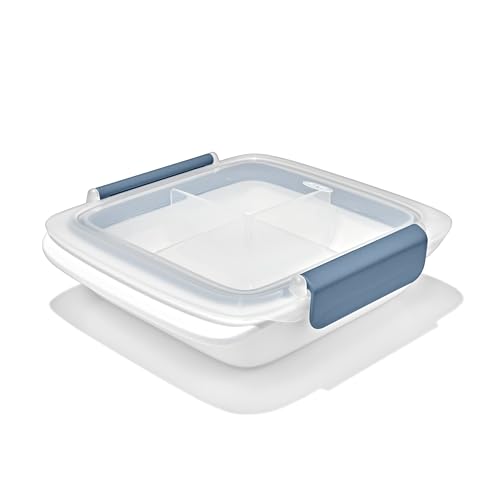 Good Grips Prep & Go Slim Container with Removable Divider (Slim with Removable Divider / Ocean Blue)