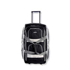 22 inch Carry On 8 Pockets Wheeled Rolling Duffel Bag Water Resistant Luggage Lightweight Travel Suitcase with Retractable Handle (22 inch / Black)