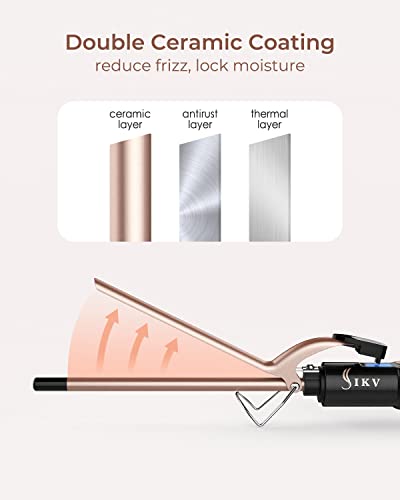 3 8 inch Thin Curling Iron Extra Long Barrel for Short Hair (3/8 Inch)