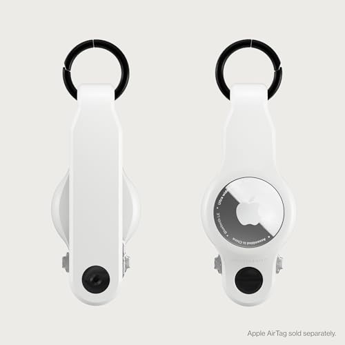 KeySmart Air AirTag Keychain FKM Silicone Key Holder (White)