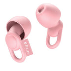 Silicone Reusable Soft Comfortable Earplugs for Sleeping (Pink)