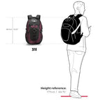Design Laptop Backpack for Men with USB Charging Port SD803 (Angola Red/Black / Standard)