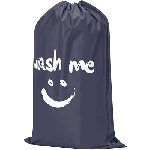 XL Laundry Bag 28" x 40" ((1 Pack - Wash Me) Grey)
