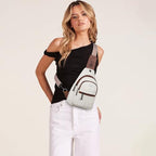 7L Sling Bag for Women Vegan Leather Crossbody Purse Chest Bags Fashionable Trendy Fanny Pack with Travel (7L / 7l-m-beige Brown)