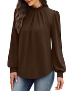 Plus Size Clothes Long Sleeve Shirts Womens Early Fall Fashion Must Haves 2026 Clothing Work School Outfits Tops Teachers Trendy Blouses Chocolate Brown Fall Clothes Essentials XL (03 - Brown / X-Large)