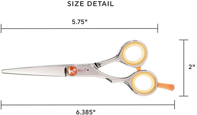 Cricket Centrix Roc-It Dog Professional Stylist 5.75” Hair Cutting Shears and RTL-30 Thinning Hair Cutting Scissors Duo Set, Salon Barber Supplies for Women and Men Haircut, Lefty