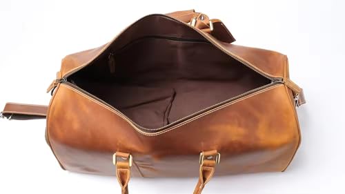 Mullis Mercantile Leather Weekender Bag (22 inch Vintage Leather Duffle)