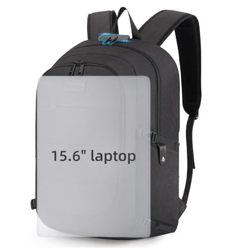 Travel Laptop Backpack Water Resistant Anti (Standard 15.6 inch / A-black)