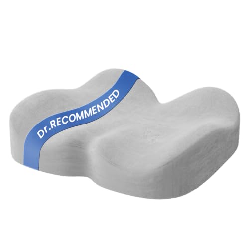 Memory Foam Seat Cushion (Grey / 15.75×18.50×1.97 / 4.13 inch)