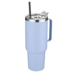 40 oz Stainless Steel Tumbler with Handle (Light Blue / 40 Ounces)