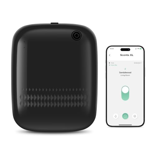 ANW Smart Waterless Essential Oil Diffuser for Large Room (02black+0x100)