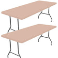 2 Pack Rectangle Spandex Fitted Table Cloth (Nude / 60" x 30" (Rectangular))