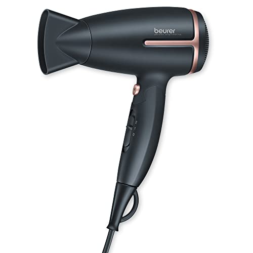 HC25 Ionic Hair Dryer for Travel with Voltage Switch 1600W Anti Frizz Blow Dryer (HC25 - Travel / Black)