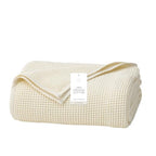 Waffle Bed Blanket (Cream / King/California King)