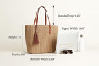 Straw Bags For Women (Khaki)