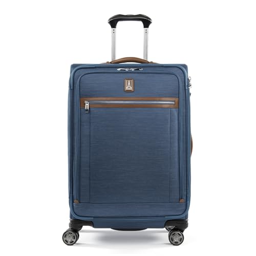 Platinum Elite Checked Luggage Spinner (Checked-Medium 25-Inch / Coastal Blue)