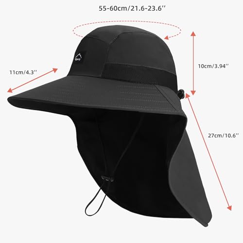 Outdoor Sun Hat for Men Women (1pack-black/Arm Sleeves)