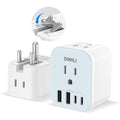 US to India Travel Plug Adapter (Blue)