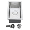 12 Inch Undermount Bar Sink 18 Gauge 304 Stainless Steel Brushed (Brushed / D12"xW18"xH8")