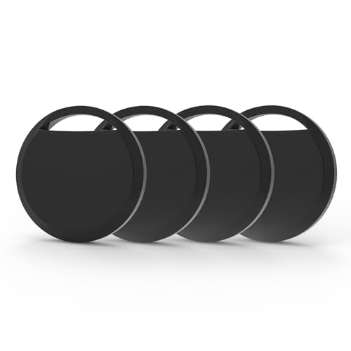 Air Tracker Tags 4 Pack Smart Tag Bluetooth Trackers Work with Apple Find My (Apple-4pack black)