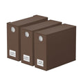 3 Pack Bed Sheet Organizers and Storage (3 Pack / Brown)
