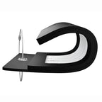 2 Pack Initial Luggage Tags for Suitcases Airplane Travel Essentials (Large H / Black)