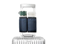 Luggage Travel Cup Holder Free Hand Drink Carrier (4. Hook & Loop: Navy)