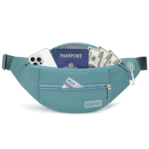 Small Crossbody Bags Sling Fanny Pack for Men with Adjustable Straps (Dark Green / Large)