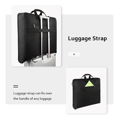 Suit Garment Bag for Travel (Black Brown)
