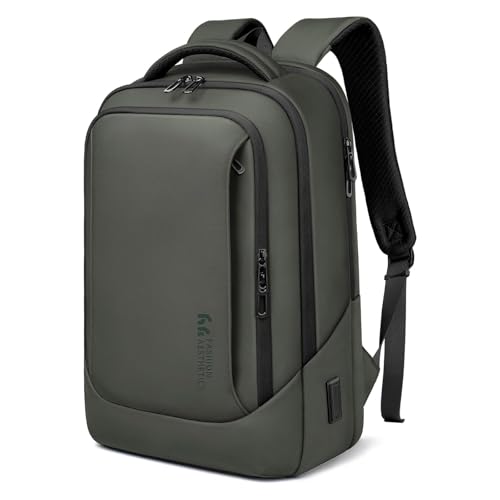 Laptop Backpack for Men for 17.3 Inch Computer Bag with USB A&C Charger (Green / 17.3 inch)