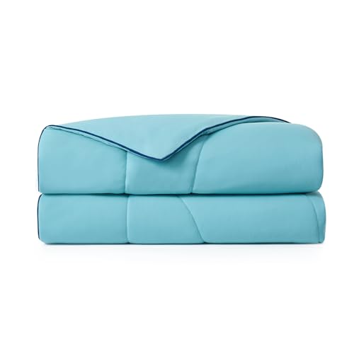 Temperature Regulating Comforter (Dream Blue With Navy Trim / Premium Twin (60"x80"))
