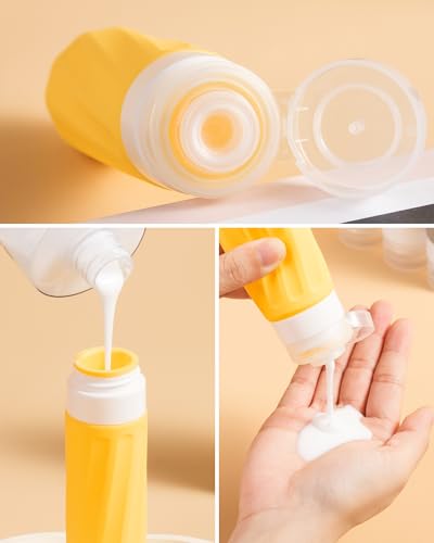Travel Size Toiletries 8 Pack (3oz bottle 3oz jar / Golden wheat field)