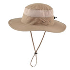 UPF50+ Mens Sun Hat Wide Brim Sun Protection Hat for Men Women Summer Hat Light Weight Breathable Beach Bucket Hat for Garden Fishing Hiking Camping Dark Khaki (One Size / Dark Khaki)