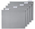 Hanging File Folders with Adjustable Tabs for Document Organization (Gray / Letter)