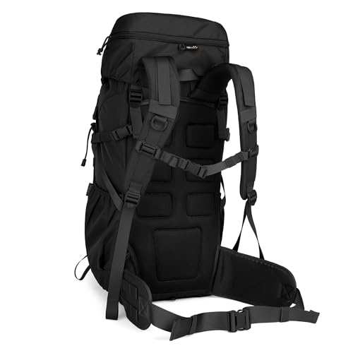 50L Internal Frame Hiking Survival Backpack (Black)