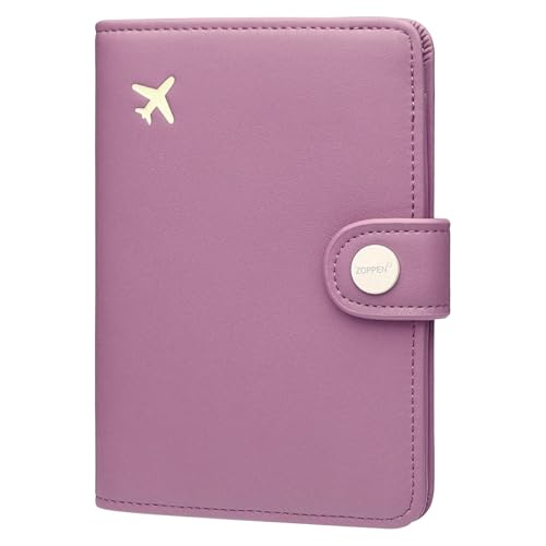 Passport Holder RFID Blocking Travel Wallet (Elegant Purple)