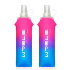 TPU Soft Flask Lightweight Portable Reusable Water Bottle (Pinkish-purple-500ML*2)