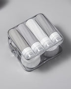 Travel Size Toiletries 8 Pack (3oz bottle 3oz jar / Proper Gray)