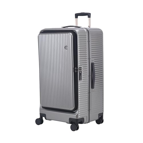 29 Inch Aluminum Frame Checked Luggage Top Opening (Gray / 29 Inch)
