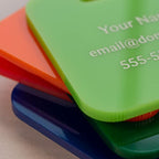 Custom Luggage Tags (Lime / Acrylic Tags (Light, Bright & Durable))