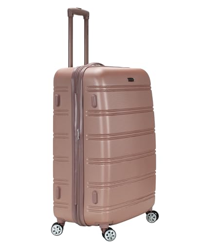 Melbourne Hardside Expandable Spinner Wheel Luggage (Rose Gold / Checked Large 28")