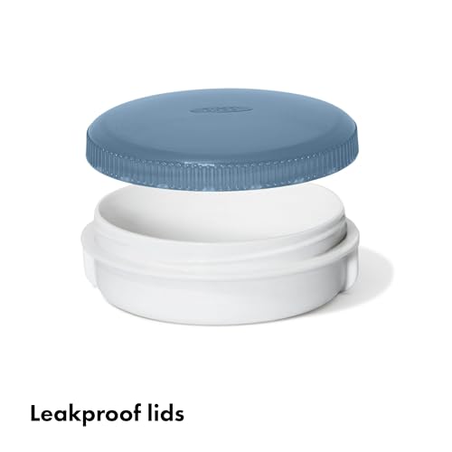 Good Grips Prep & Go Leakproof Condiment Container (Condiment Keeper - 3 Pack / Ocean Blue)