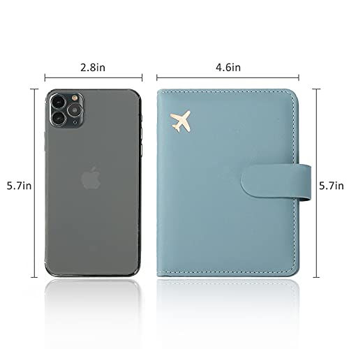 Rfid Passport Holder for Travel women (Blue1Blue2)