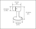 Solid Brass Door Stop (1 Pack / Satin Nickel)