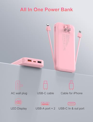 Portable Charger Power Bank 10000mAh PD20W w