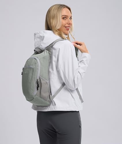 10L Small Hiking Backpack Travel Daypack Lightweight Packable Back Pack for Women Men (Light Grey)