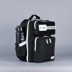 15L Slim Gym Backpack 1000D Travel EDC (Black With White Accents)