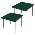 2 Pack Square Spandex Fitted Table Cloth (Hunter Green / 36" x 36" (Square))